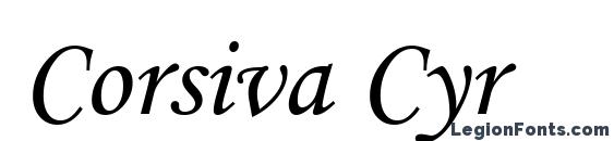 шрифт Corsiva Cyr, бесплатный шрифт Corsiva Cyr, предварительный просмотр шрифта Corsiva Cyr