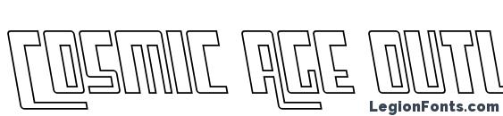 Cosmic Age Outline Italic Font