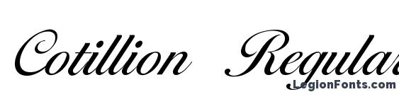 Cotillion Regular font, free Cotillion Regular font, preview Cotillion Regular font