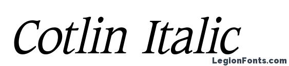 Cotlin Italic font, free Cotlin Italic font, preview Cotlin Italic font
