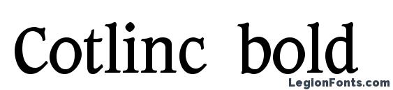 шрифт Cotlinc bold, бесплатный шрифт Cotlinc bold, предварительный просмотр шрифта Cotlinc bold