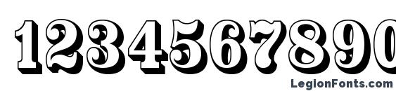 Country Western Open Font, Number Fonts