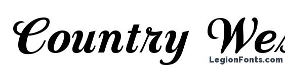 Country Western Script Black Font