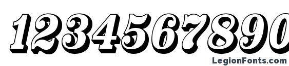 Country Western Swing Open Font, Number Fonts