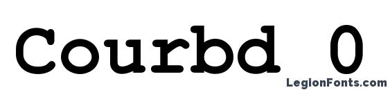 Courbd 0 font, free Courbd 0 font, preview Courbd 0 font