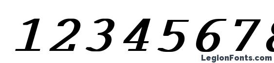 CourDL Bold Italic Font, Number Fonts