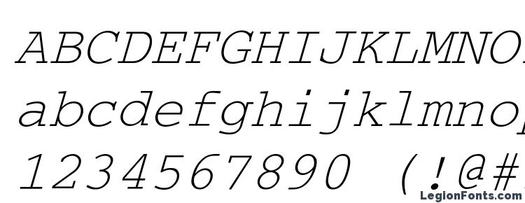 glyphs CourDL Italic font, сharacters CourDL Italic font, symbols CourDL Italic font, character map CourDL Italic font, preview CourDL Italic font, abc CourDL Italic font, CourDL Italic font