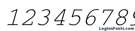 CourDL Italic Font, Number Fonts