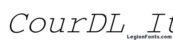шрифт CourDL Italic, бесплатный шрифт CourDL Italic, предварительный просмотр шрифта CourDL Italic