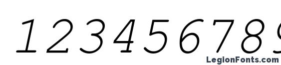 Couri 0 Font, Number Fonts