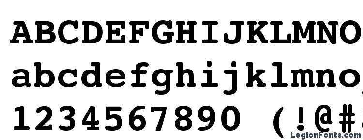 глифы шрифта Courier 10 Pitch Bold BT, символы шрифта Courier 10 Pitch Bold BT, символьная карта шрифта Courier 10 Pitch Bold BT, предварительный просмотр шрифта Courier 10 Pitch Bold BT, алфавит шрифта Courier 10 Pitch Bold BT, шрифт Courier 10 Pitch Bold BT