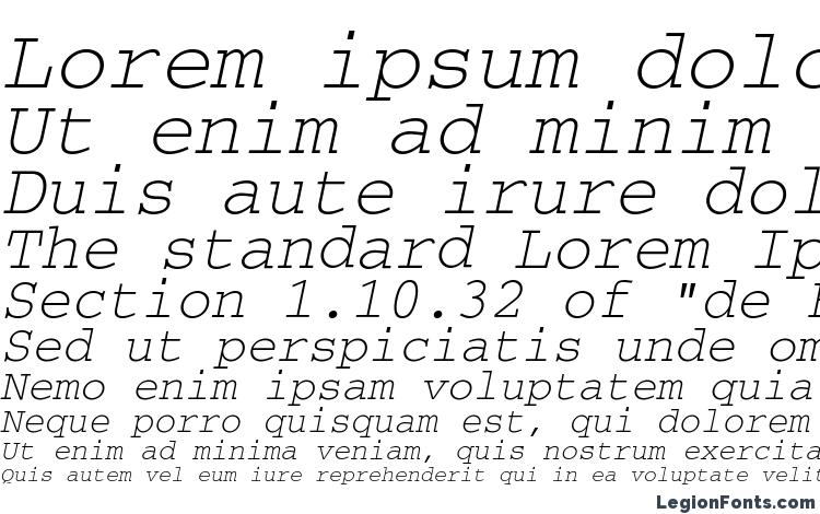 specimens Courier ITALIC font, sample Courier ITALIC font, an example of writing Courier ITALIC font, review Courier ITALIC font, preview Courier ITALIC font, Courier ITALIC font