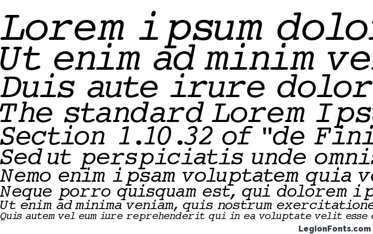 specimens Courier Normal Italic font, sample Courier Normal Italic font, an example of writing Courier Normal Italic font, review Courier Normal Italic font, preview Courier Normal Italic font, Courier Normal Italic font