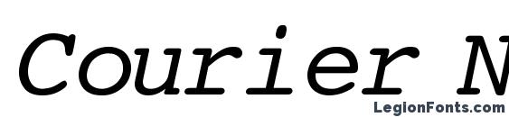 Courier Normal Italic Font