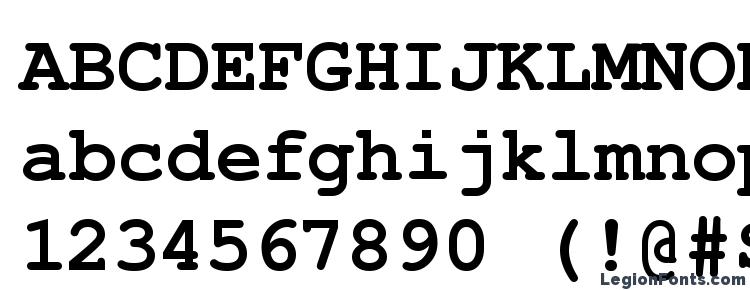 glyphs Courier PS Bold font, сharacters Courier PS Bold font, symbols Courier PS Bold font, character map Courier PS Bold font, preview Courier PS Bold font, abc Courier PS Bold font, Courier PS Bold font