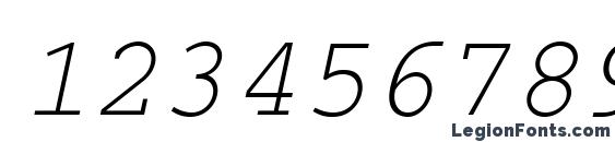 Courierc italic Font, Number Fonts