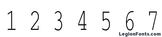 CourierCTT 65 Font, Number Fonts