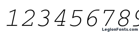 CourierCTT Italic Font, Number Fonts
