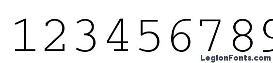 Courierctt regular Font, Number Fonts