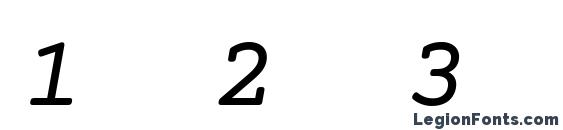 CourierPrime Italic Font, Number Fonts