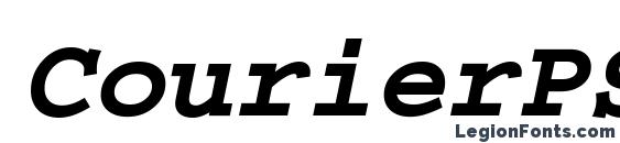 CourierPS Полужирный Oblique Font