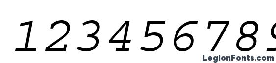 CourierStd Oblique Font, Number Fonts