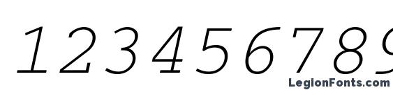 CourierTM Italic Font, Number Fonts