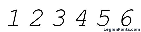 CourtierC Italic Font, Number Fonts
