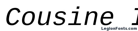 шрифт Cousine Italic, бесплатный шрифт Cousine Italic, предварительный просмотр шрифта Cousine Italic