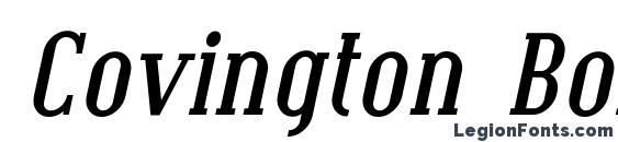 Covington Bold Italic Font