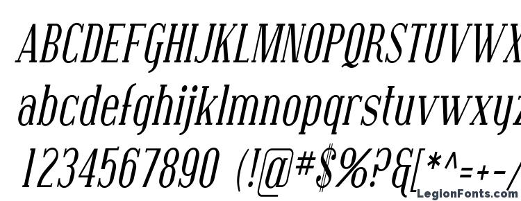 глифы шрифта Covington Cond Italic, символы шрифта Covington Cond Italic, символьная карта шрифта Covington Cond Italic, предварительный просмотр шрифта Covington Cond Italic, алфавит шрифта Covington Cond Italic, шрифт Covington Cond Italic