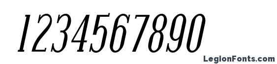 Covington Cond Italic Font, Number Fonts