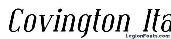 Covington Italic font, free Covington Italic font, preview Covington Italic font