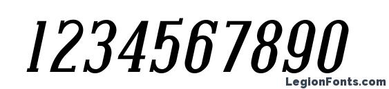 Covington SC Bold Italic Font, Number Fonts