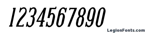 Covington SC Cond Bold Italic Font, Number Fonts