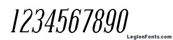 Covington SC Cond Italic Font, Number Fonts