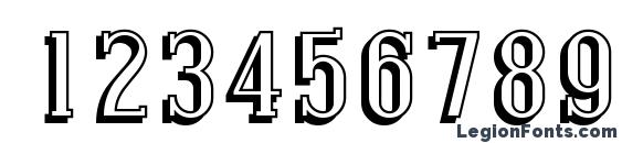 Covington Shadow Font, Number Fonts