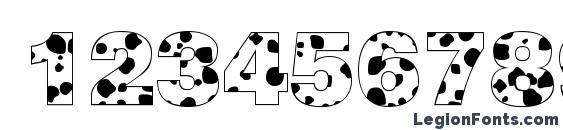 Cow Spots Regular Font, Number Fonts