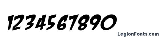 CrashLanding BB Italic Font, Number Fonts