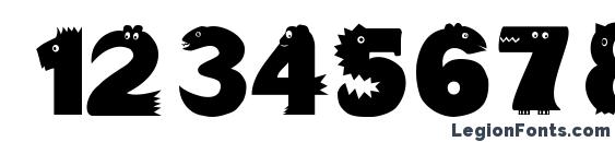 Crazy Creatures Bold Font, Number Fonts