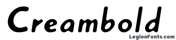 шрифт Creambold, бесплатный шрифт Creambold, предварительный просмотр шрифта Creambold