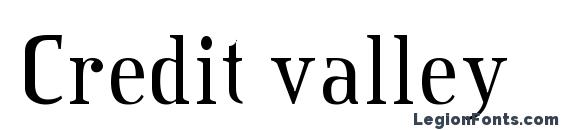 шрифт Credit valley, бесплатный шрифт Credit valley, предварительный просмотр шрифта Credit valley