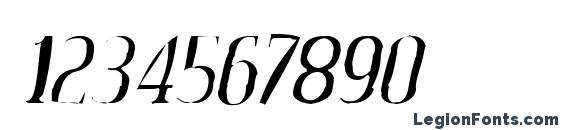 CreditValleyGaunt Italic Font, Number Fonts