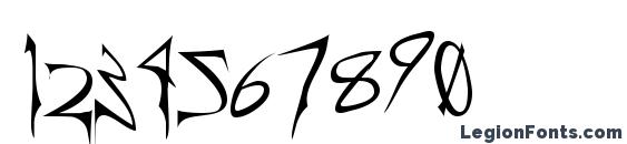 Creepygirl Font, Number Fonts