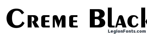 шрифт Creme Black SSi Bold, бесплатный шрифт Creme Black SSi Bold, предварительный просмотр шрифта Creme Black SSi Bold
