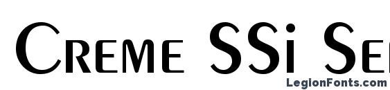 Creme SSi Semi Bold font, free Creme SSi Semi Bold font, preview Creme SSi Semi Bold font