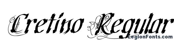 Cretino Regular Font, Tattoo Fonts