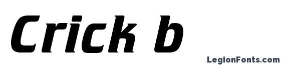 Crick b Font