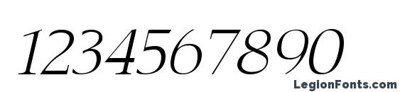 Crisplightc italic Font, Number Fonts