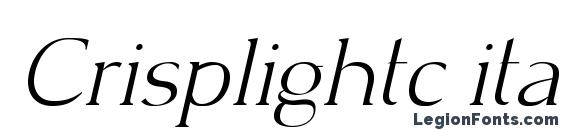 Crisplightc italic font, free Crisplightc italic font, preview Crisplightc italic font